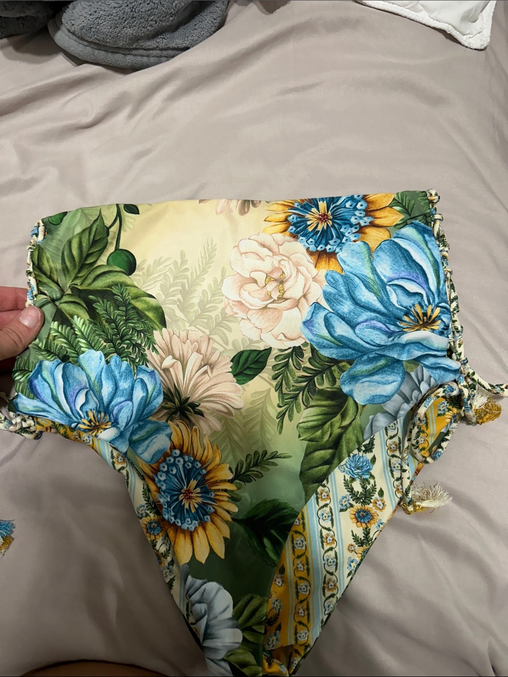 Floral Blue & Green bottoms